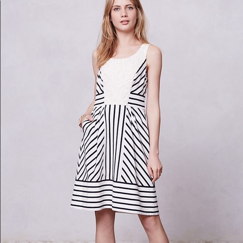 Maeve Striped Chessia Dress